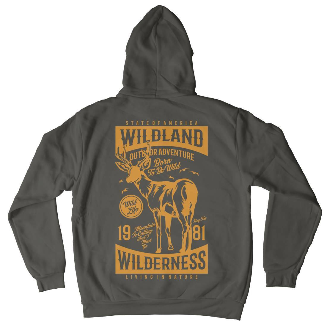 Wild Land Mens Hoodie With Pocket Nature A793