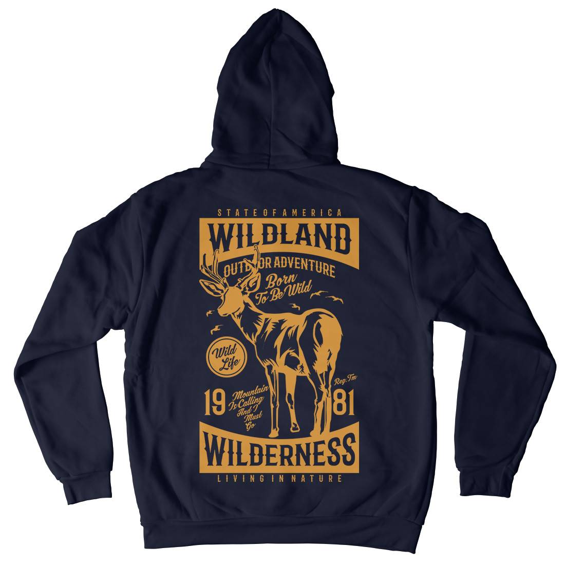 Wild Land Mens Hoodie With Pocket Nature A793