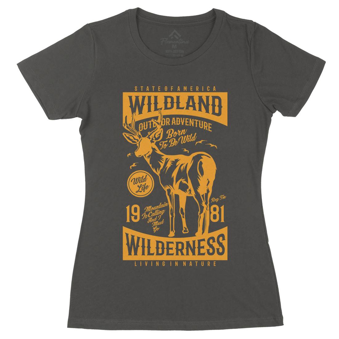 Wild Land Womens Organic Crew Neck T-Shirt Nature A793