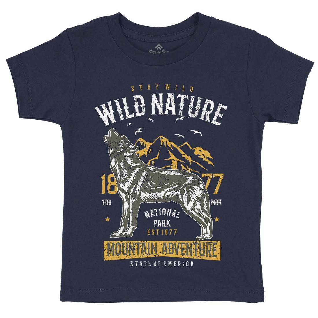 Wild Kids Organic Crew Neck T-Shirt Nature A794