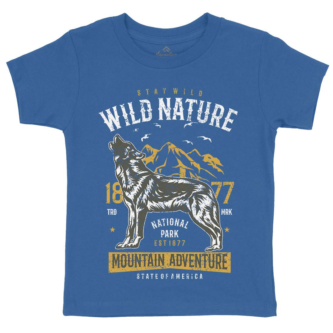 Wild Kids Organic Crew Neck T-Shirt Nature A794