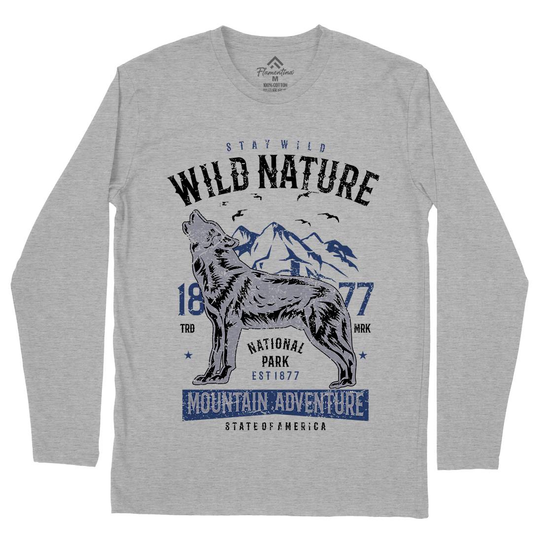 Wild Mens Long Sleeve T-Shirt Nature A794
