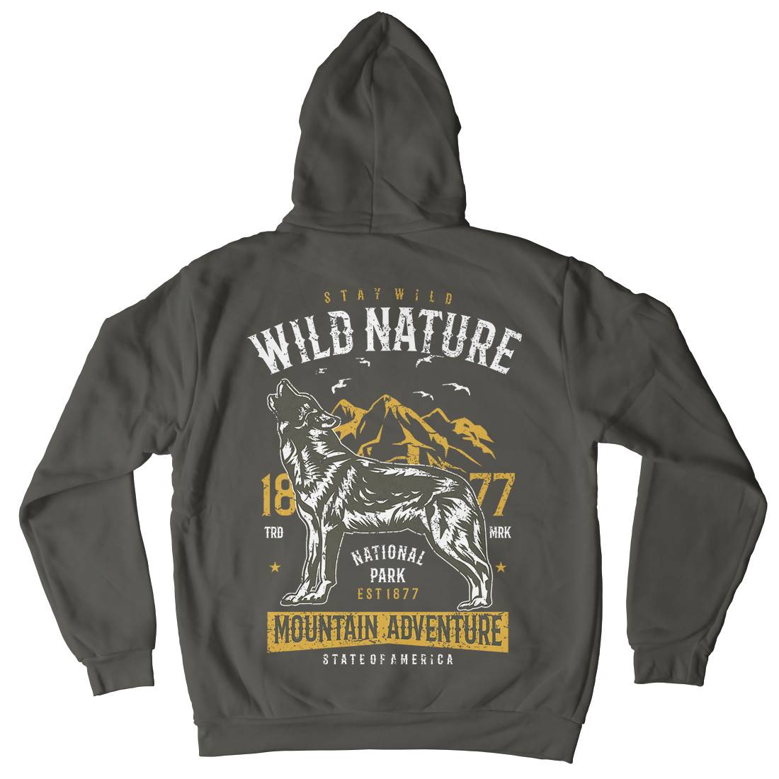 Wild Mens Hoodie With Pocket Nature A794