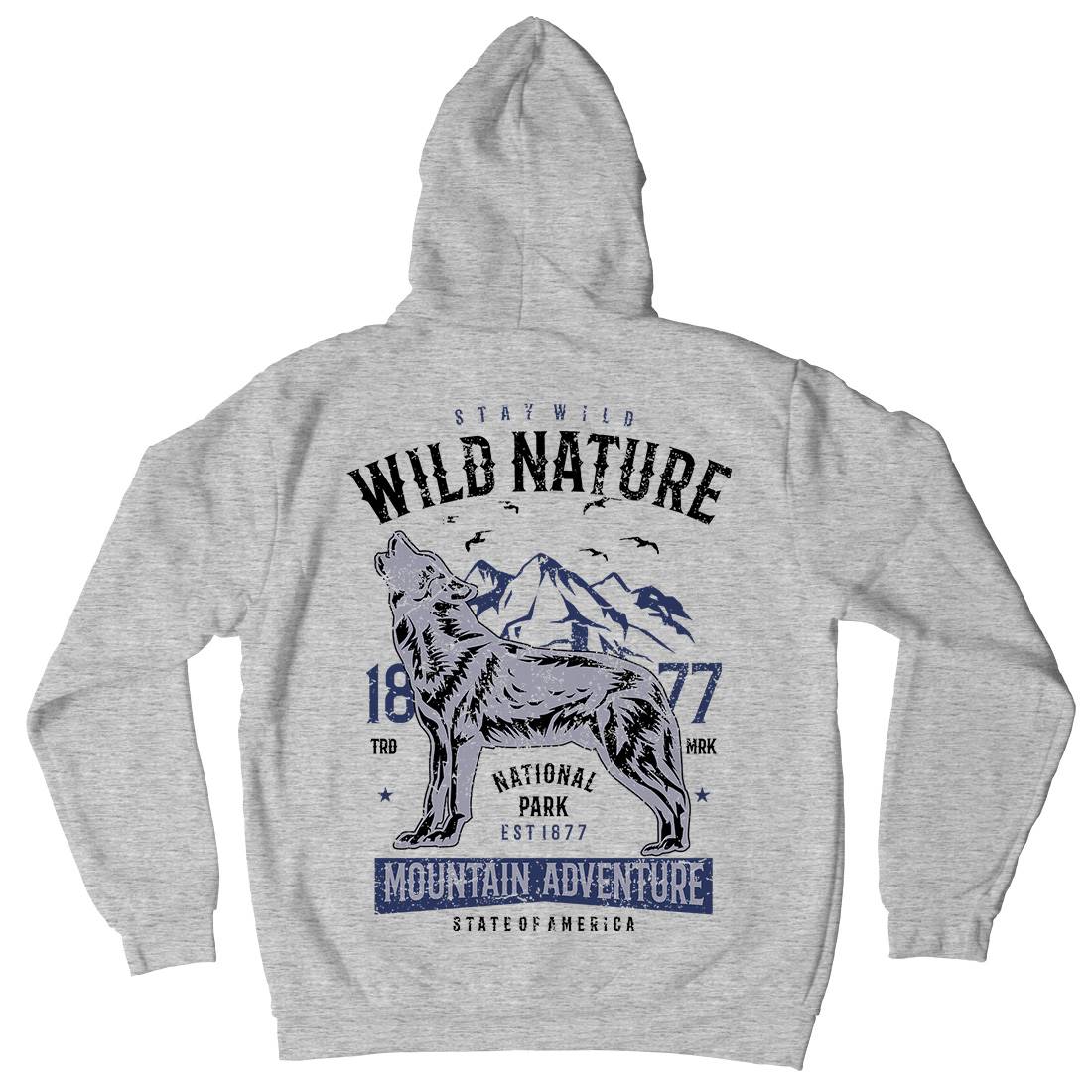 Wild Mens Hoodie With Pocket Nature A794