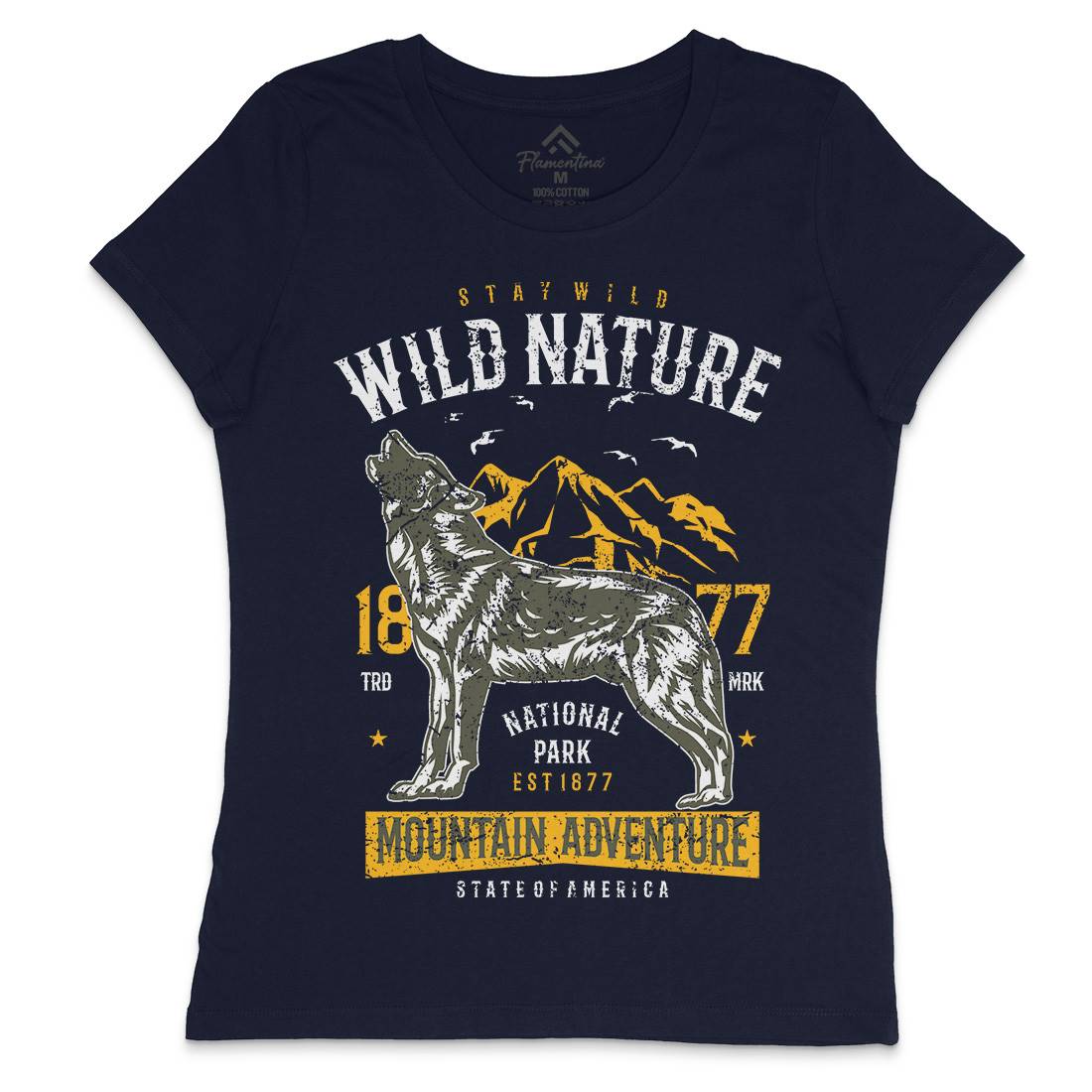 Wild Womens Crew Neck T-Shirt Nature A794