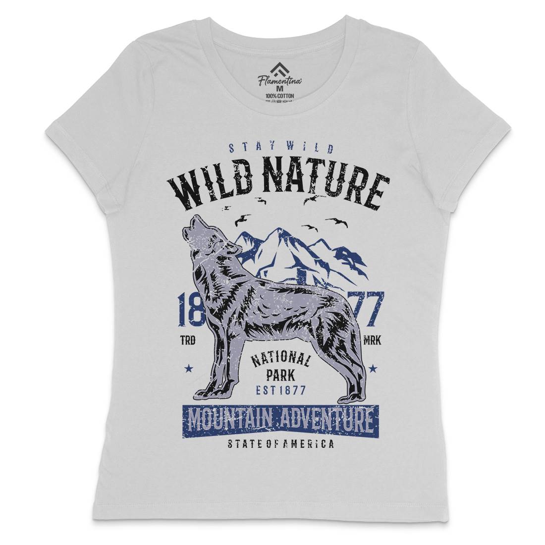 Wild Womens Crew Neck T-Shirt Nature A794