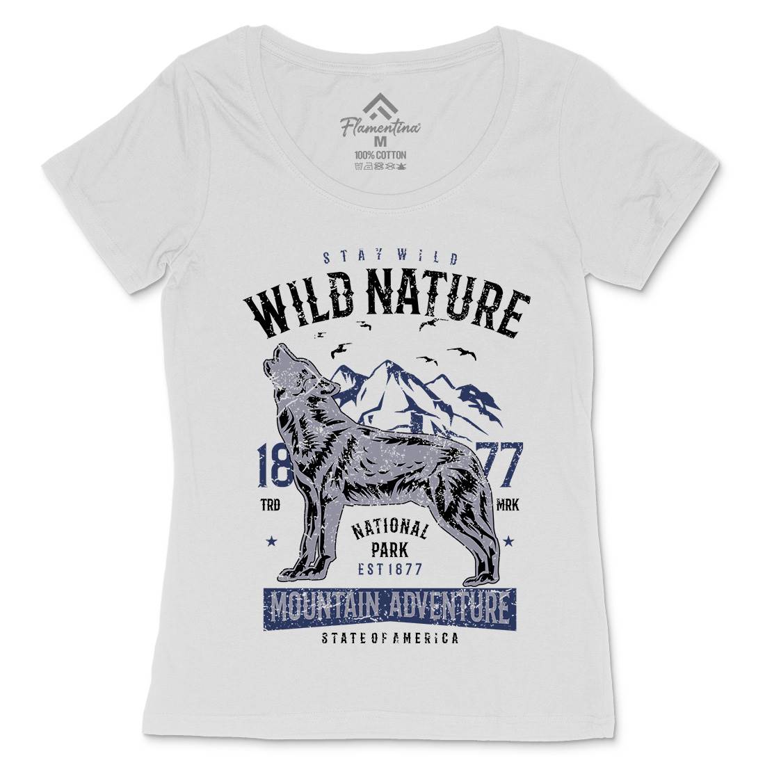 Wild Womens Scoop Neck T-Shirt Nature A794