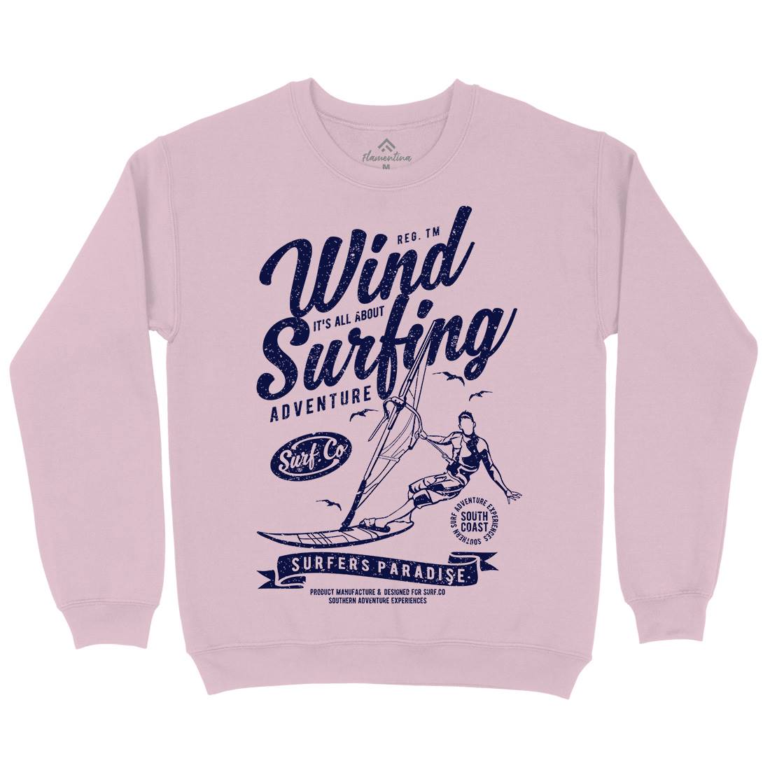 Wind Surfing Kids Crew Neck Sweatshirt Surf A795