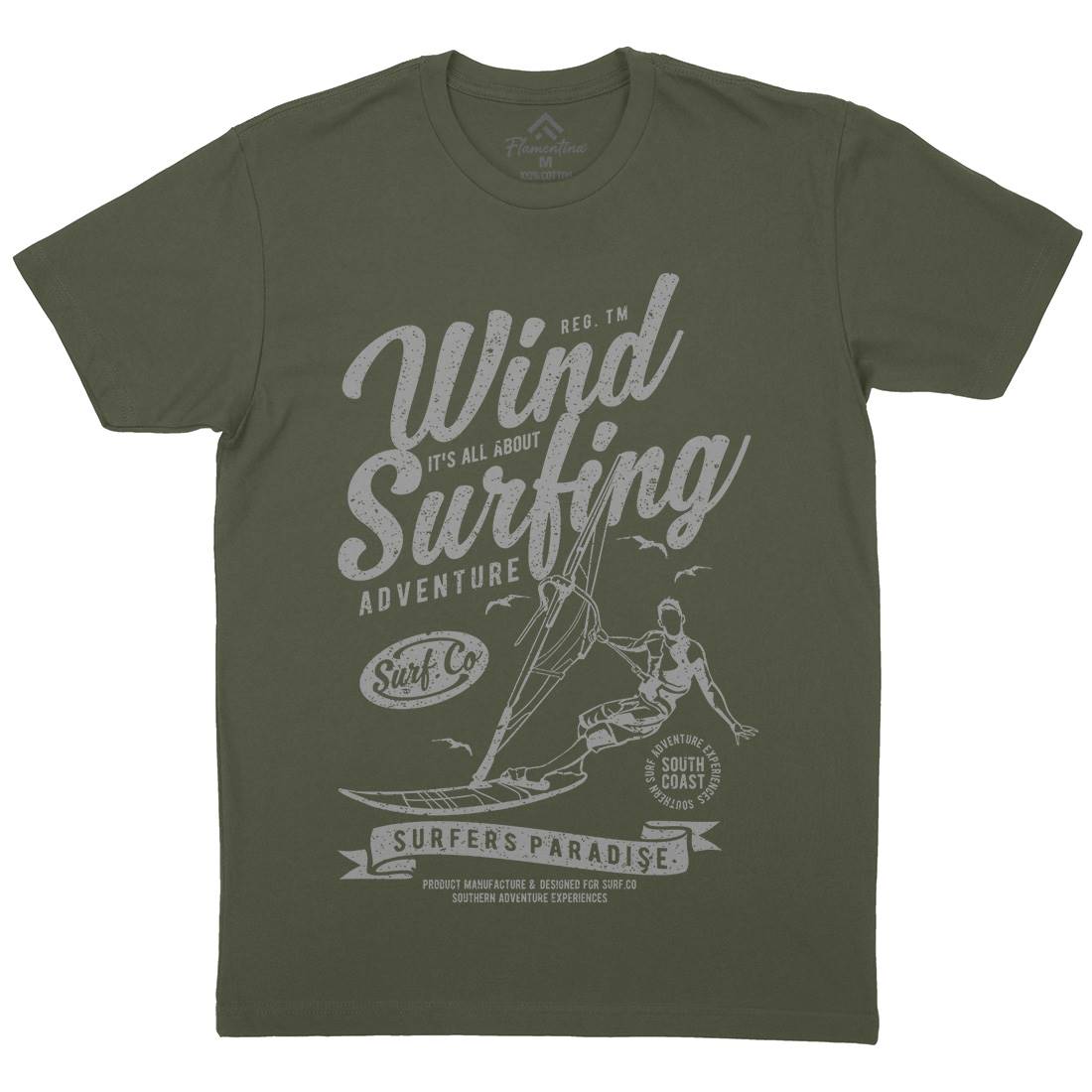 Wind Surfing Mens Crew Neck T-Shirt Surf A795