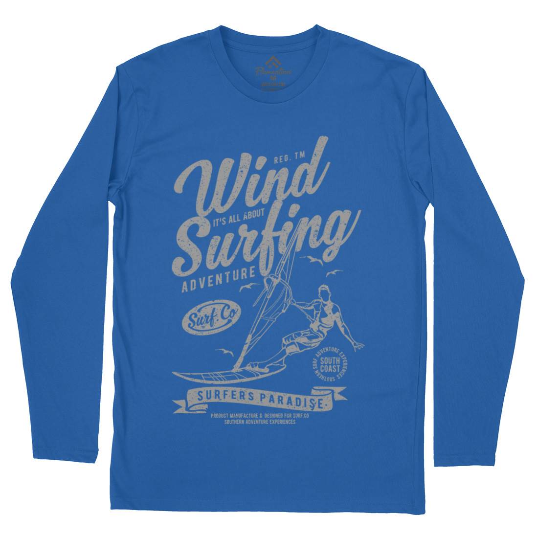 Wind Surfing Mens Long Sleeve T-Shirt Surf A795