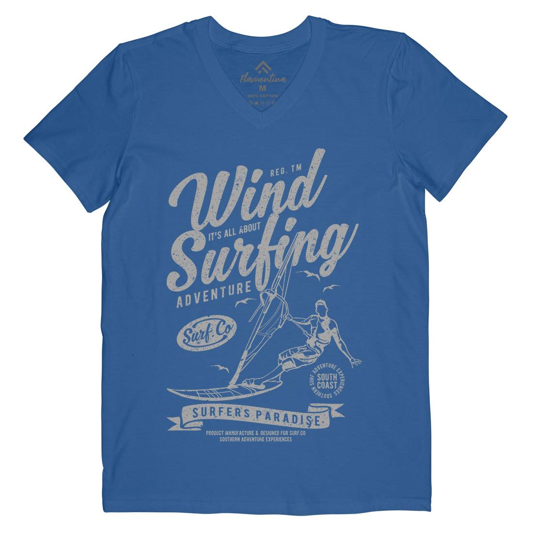 Wind Surfing Mens V-Neck T-Shirt Surf A795