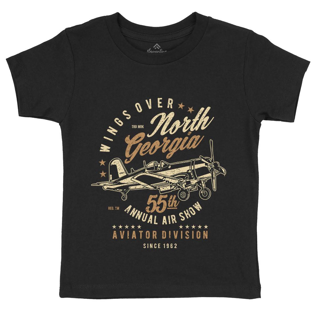 Wings Over North Georgia Kids Crew Neck T-Shirt Vehicles A796