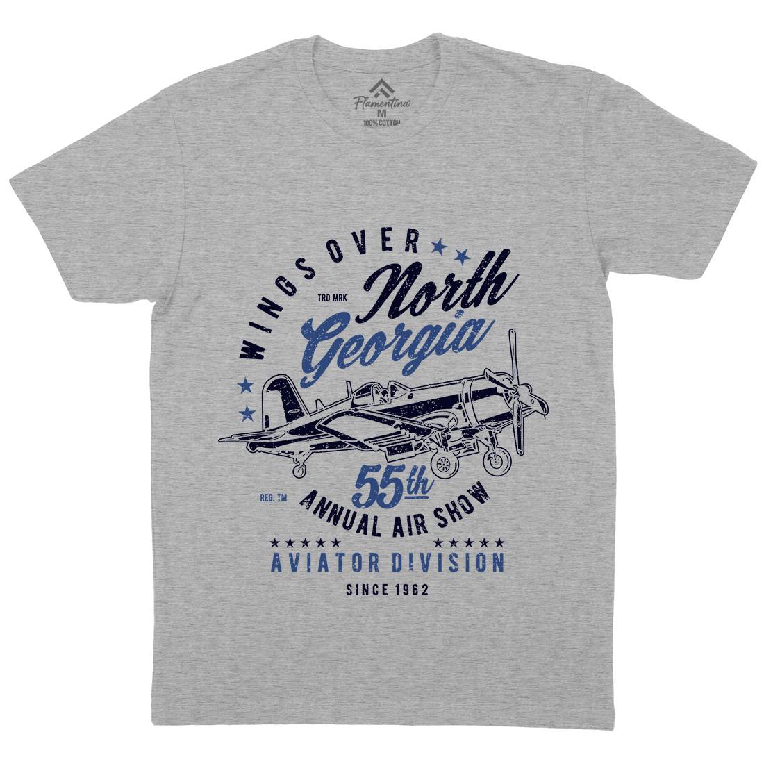 Wings Over North Georgia Mens Organic Crew Neck T-Shirt Vehicles A796