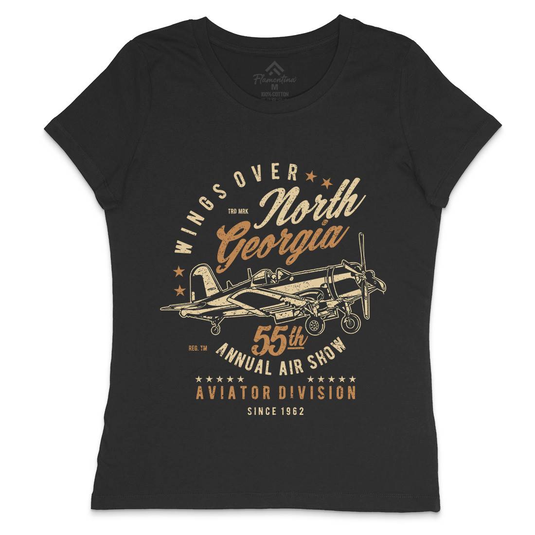Wings Over North Georgia Womens Crew Neck T-Shirt Vehicles A796