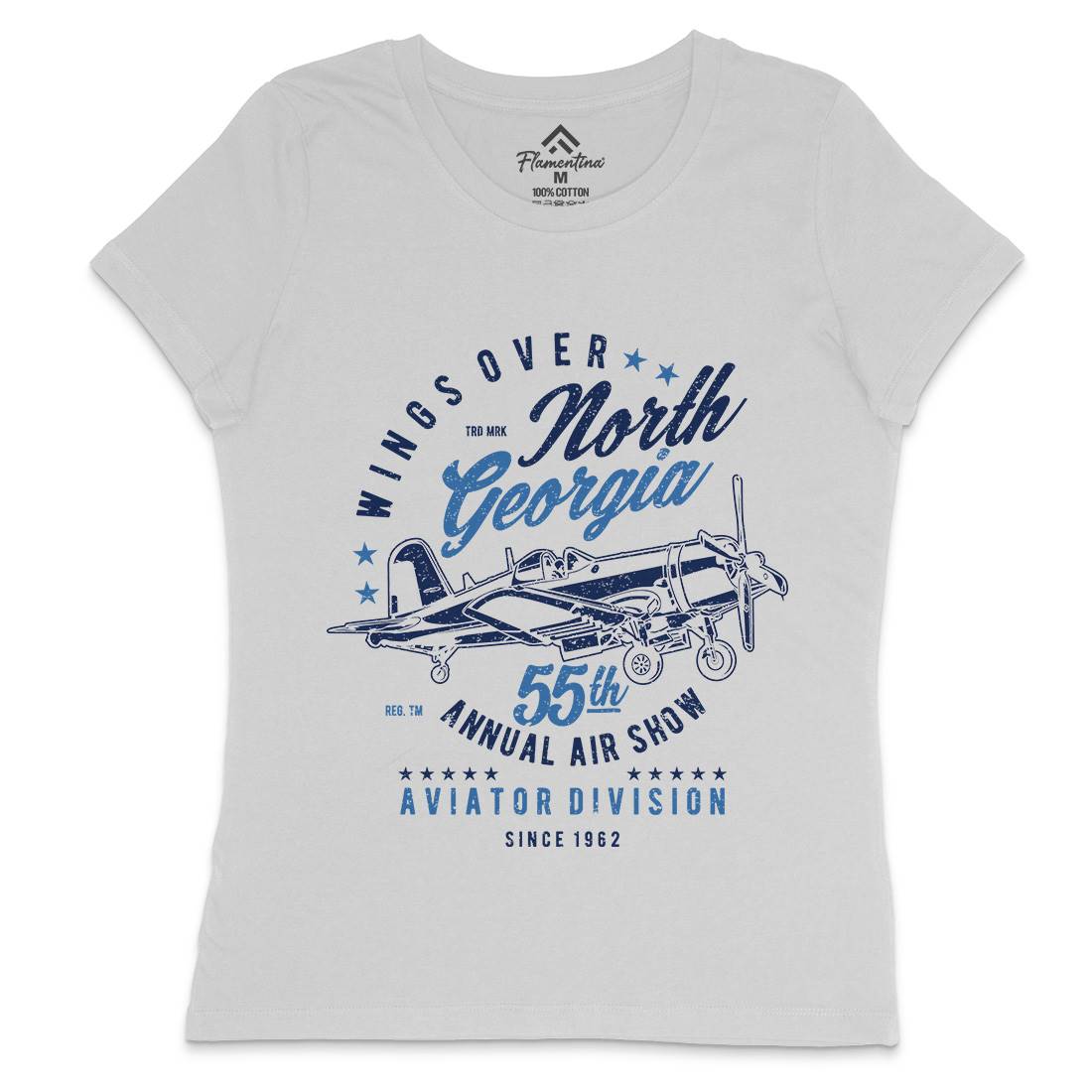 Wings Over North Georgia Womens Crew Neck T-Shirt Vehicles A796