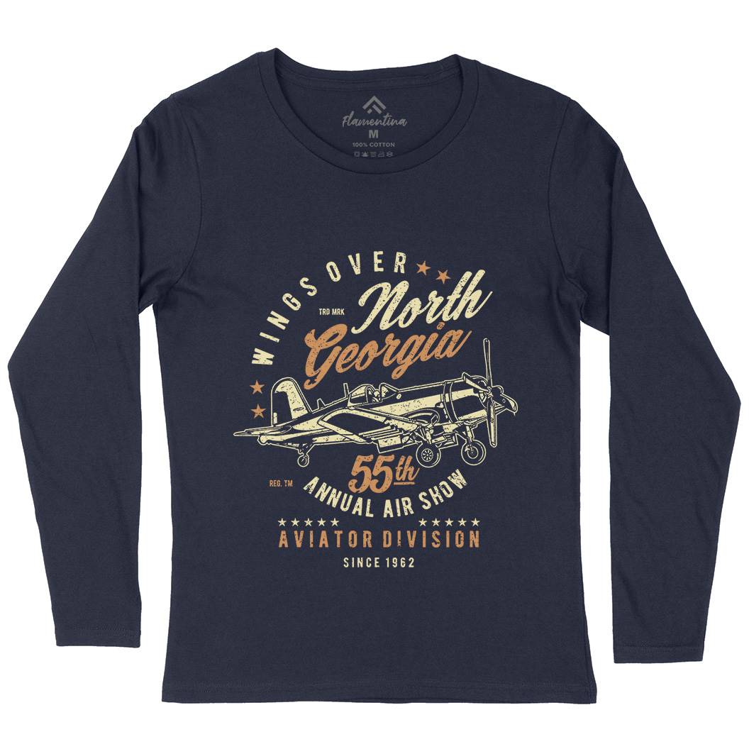 Wings Over North Georgia Womens Long Sleeve T-Shirt Vehicles A796