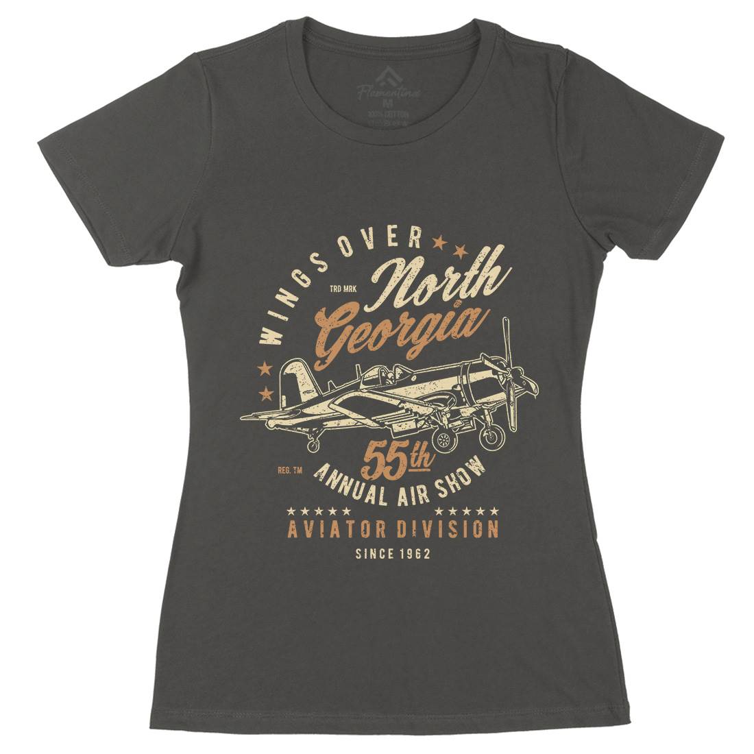 Wings Over North Georgia Womens Organic Crew Neck T-Shirt Vehicles A796