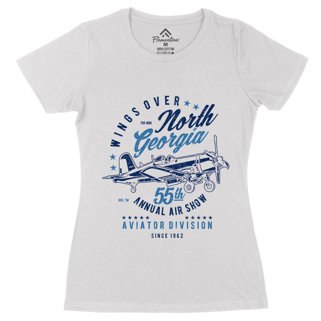 Wings Over North Georgia Womens Organic Crew Neck T-Shirt Vehicles A796