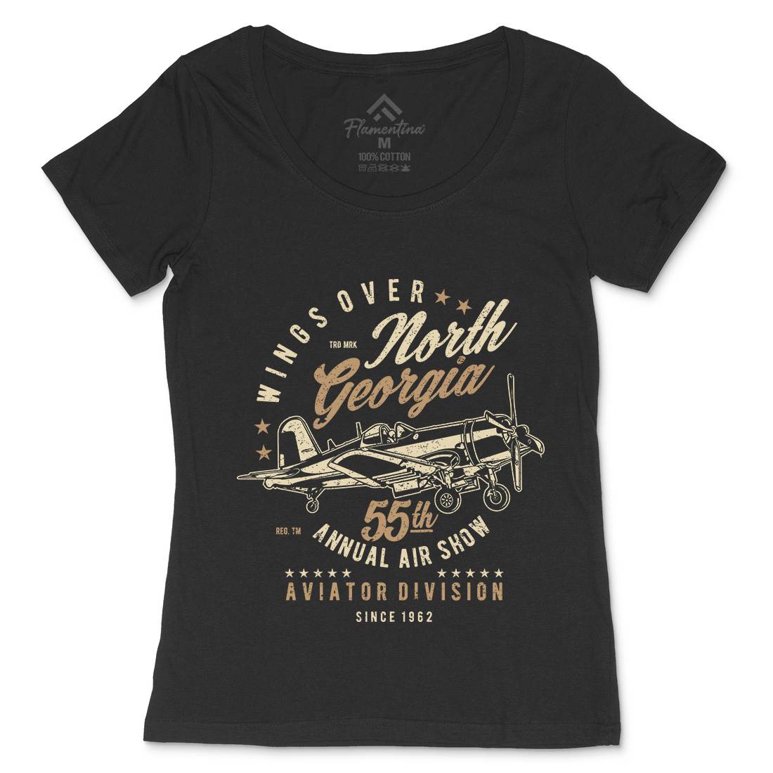 Wings Over North Georgia Womens Scoop Neck T-Shirt Vehicles A796