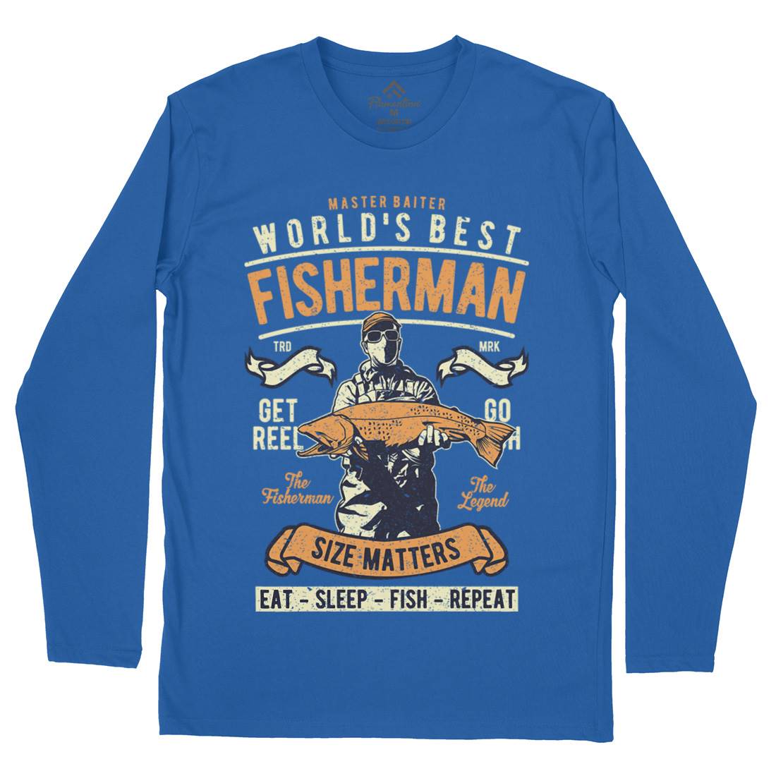 World&#39;s Best Fisherman Mens Long Sleeve T-Shirt Fishing A797