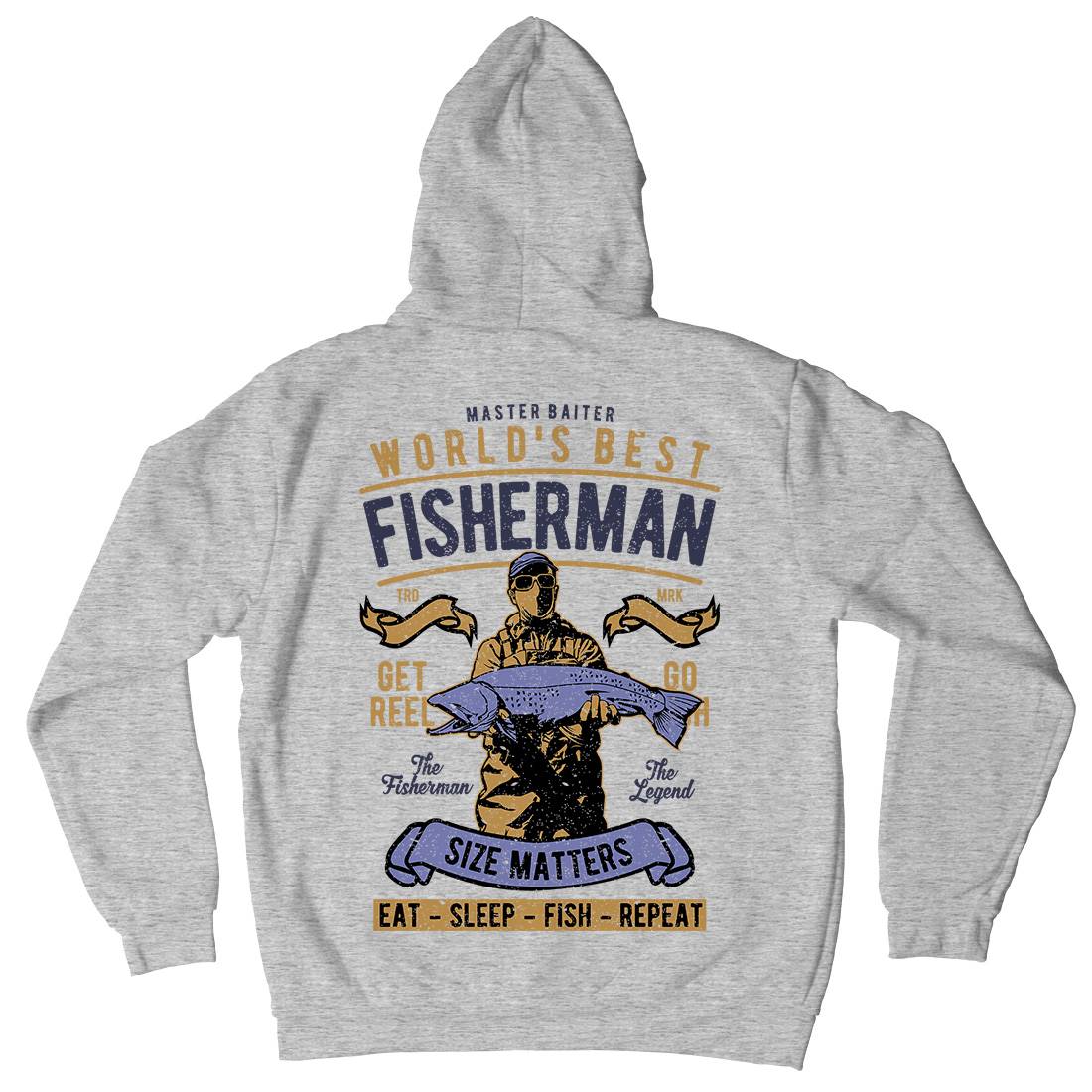 World&#39;s Best Fisherman Kids Crew Neck Hoodie Fishing A797
