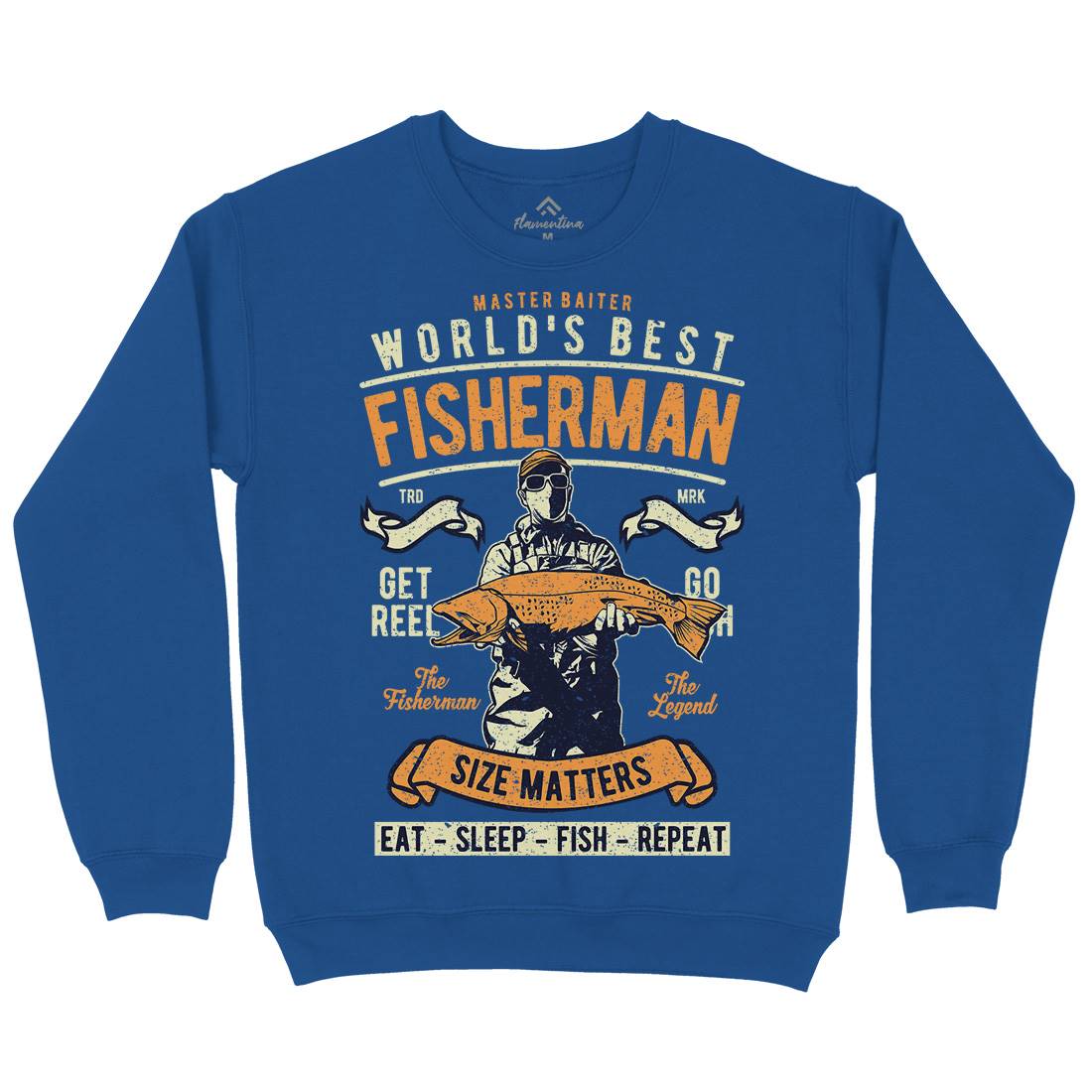 World&#39;s Best Fisherman Mens Crew Neck Sweatshirt Fishing A797