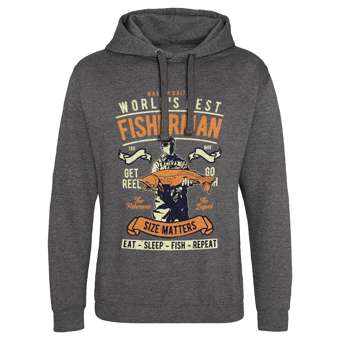 World&#39;s Best Fisherman Mens Hoodie Without Pocket Fishing A797