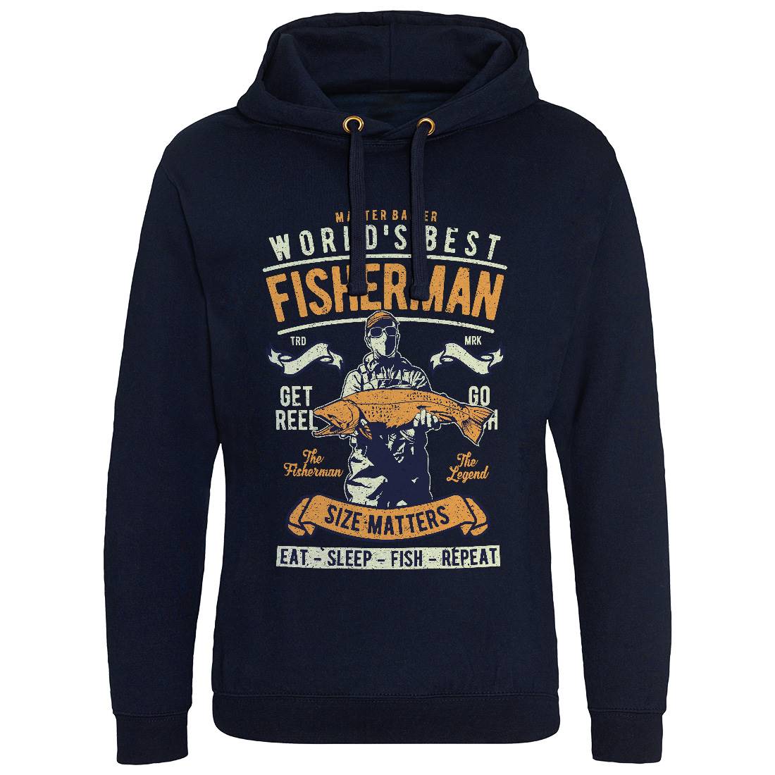World&#39;s Best Fisherman Mens Hoodie Without Pocket Fishing A797