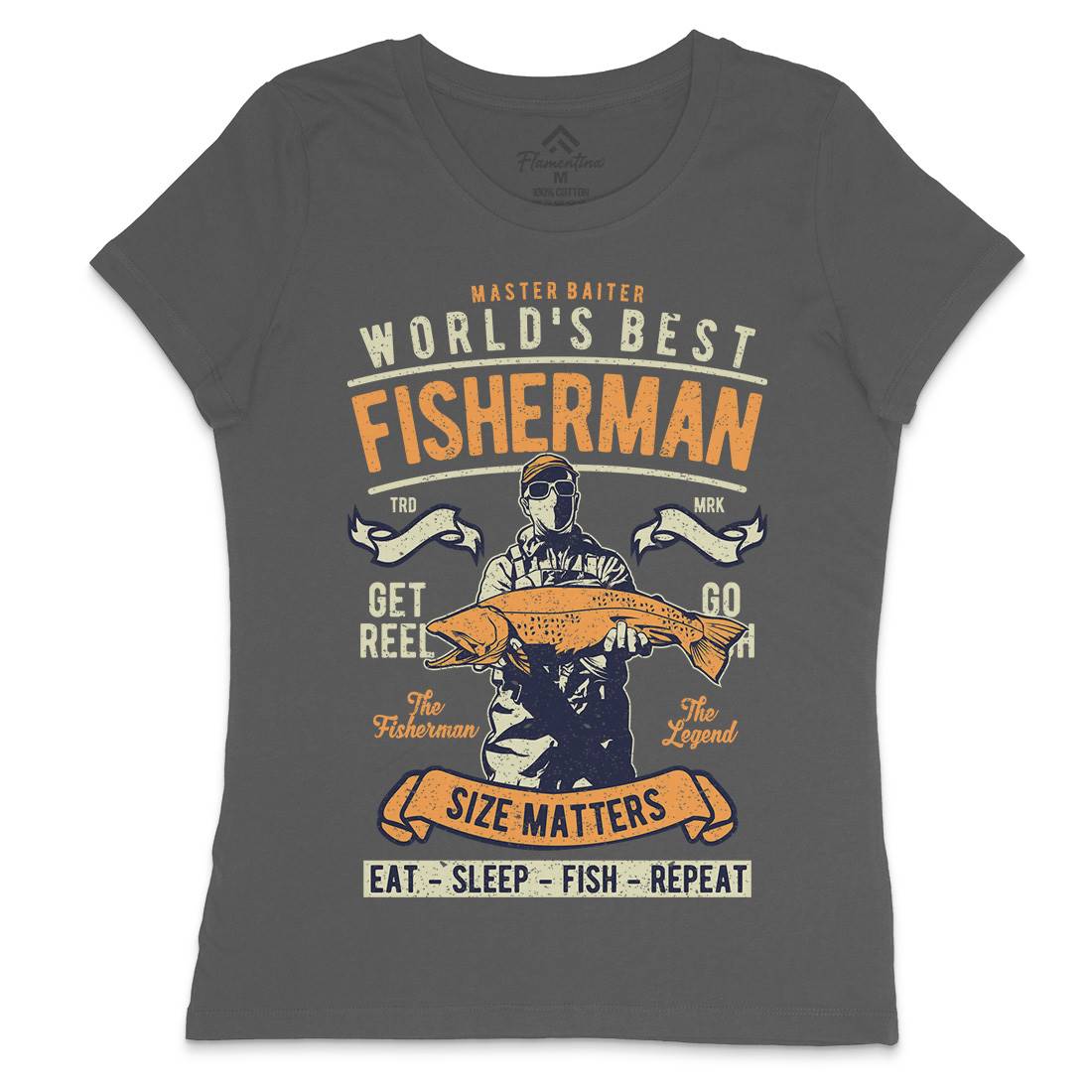 World&#39;s Best Fisherman Womens Crew Neck T-Shirt Fishing A797