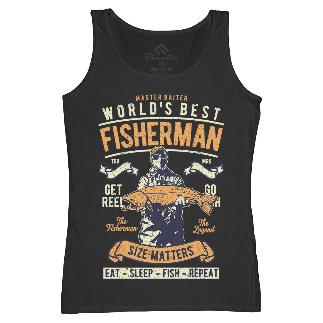 World&#39;s Best Fisherman Womens Organic Tank Top Vest Fishing A797