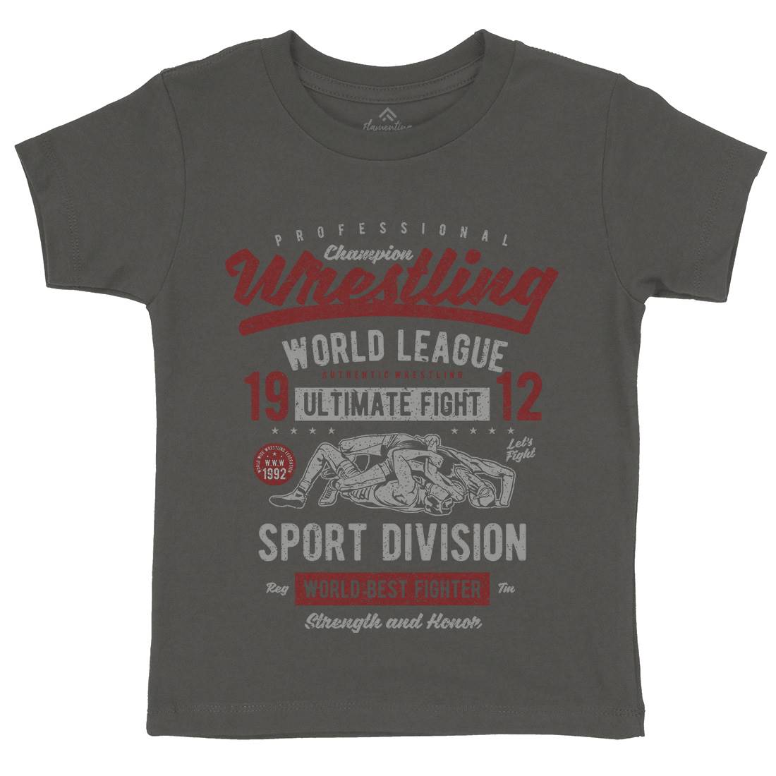 Wrestling Kids Organic Crew Neck T-Shirt Sport A798