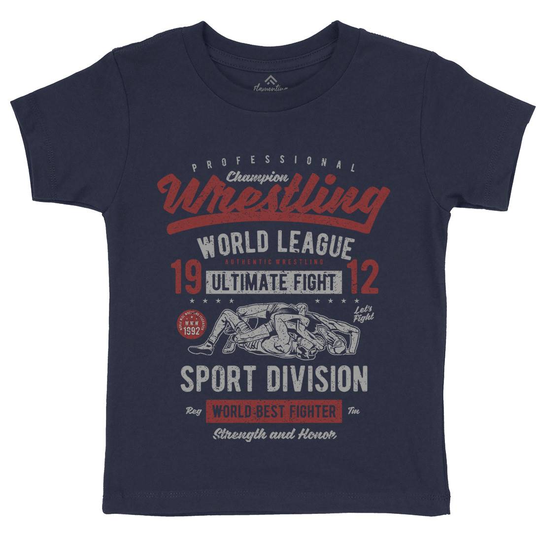 Wrestling Kids Crew Neck T-Shirt Sport A798
