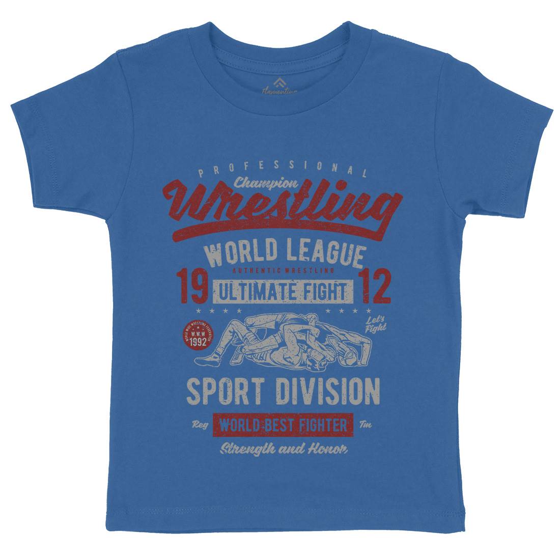 Wrestling Kids Organic Crew Neck T-Shirt Sport A798