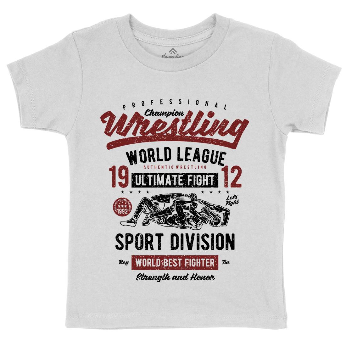 Wrestling Kids Crew Neck T-Shirt Sport A798