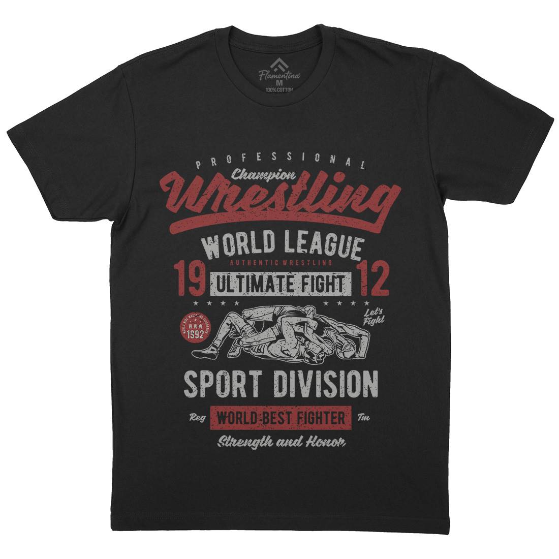 Wrestling Mens Crew Neck T-Shirt Sport A798