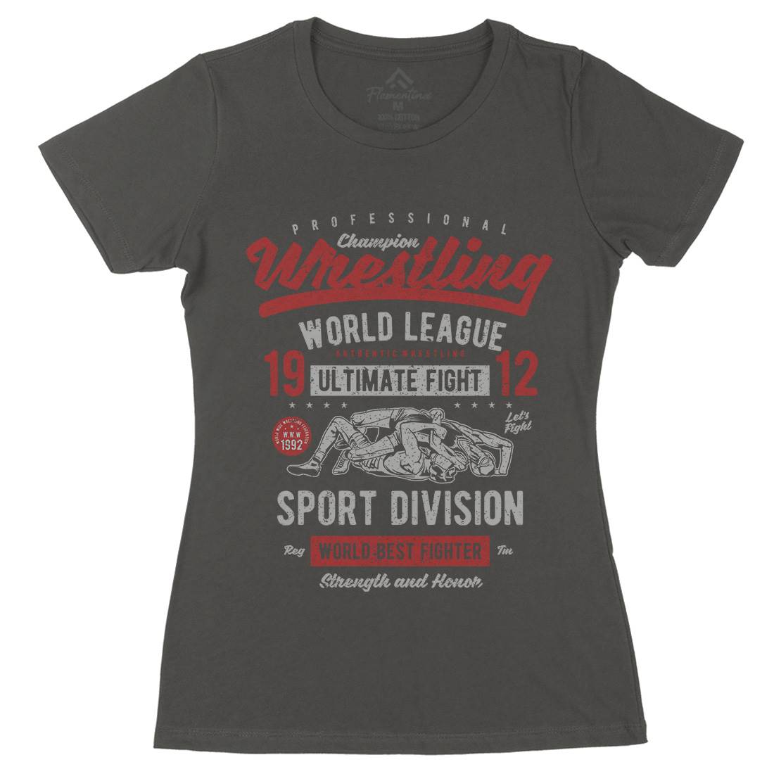 Wrestling Womens Organic Crew Neck T-Shirt Sport A798