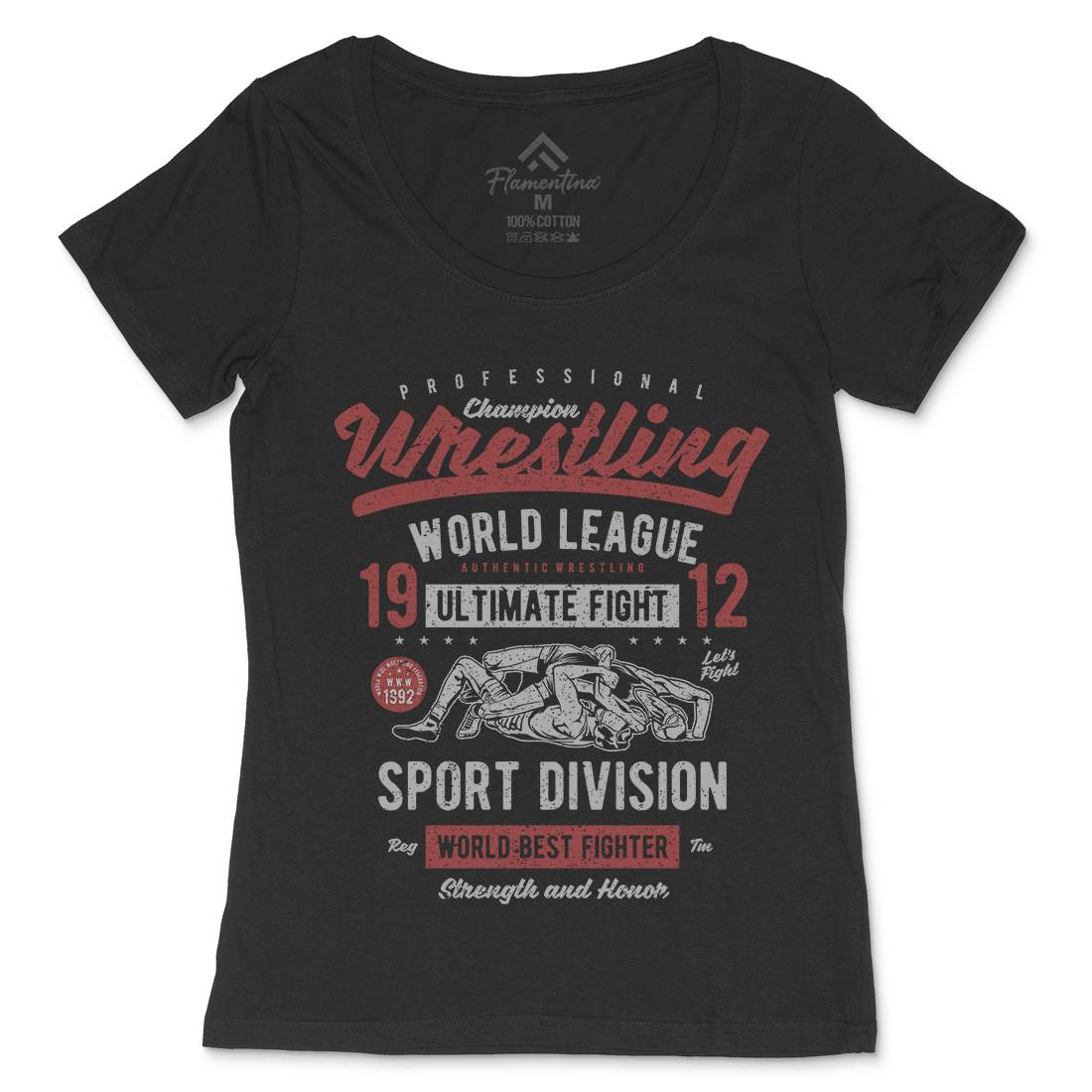 Wrestling Womens Scoop Neck T-Shirt Sport A798
