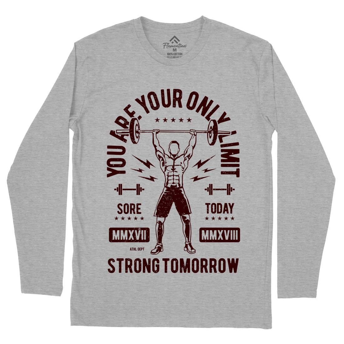 You Are Your Only Limit Mens Long Sleeve T-Shirt Gym A799