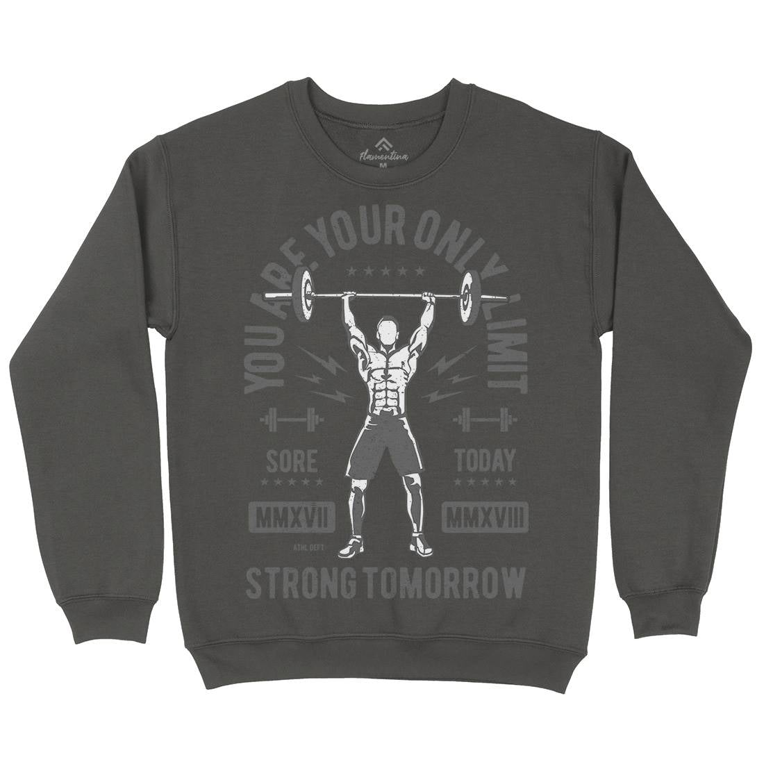You Are Your Only Limit Mens Crew Neck Sweatshirt Gym A799
