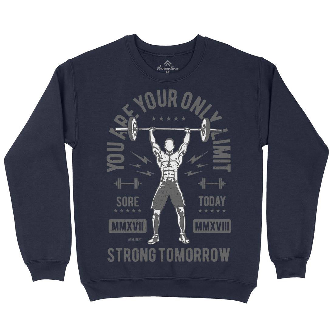 You Are Your Only Limit Mens Crew Neck Sweatshirt Gym A799