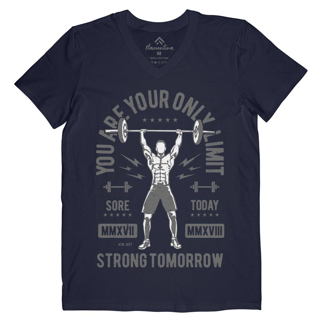 You Are Your Only Limit Mens V-Neck T-Shirt Gym A799