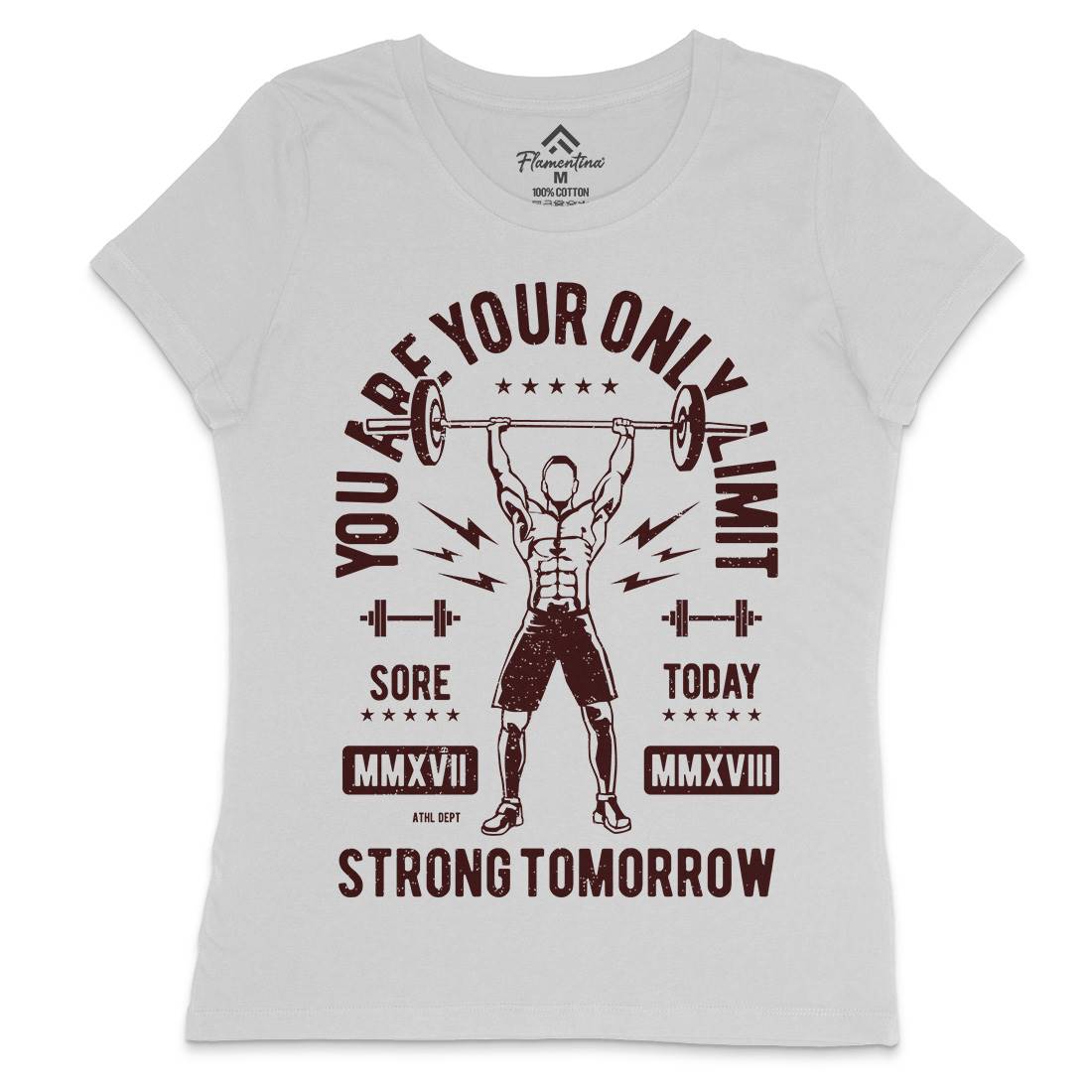 You Are Your Only Limit Womens Crew Neck T-Shirt Gym A799