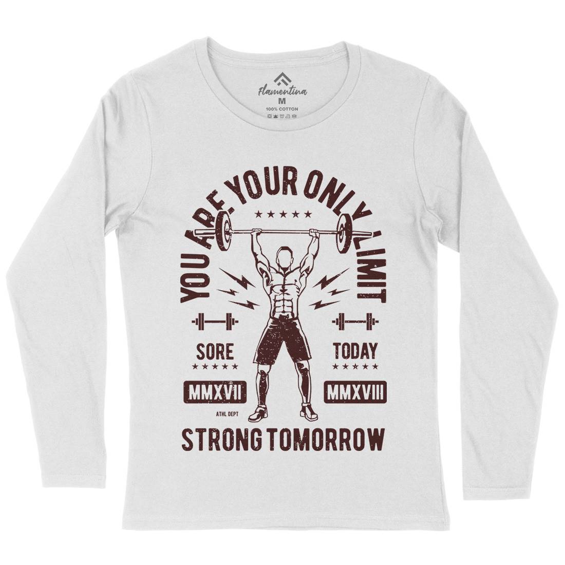 You Are Your Only Limit Womens Long Sleeve T-Shirt Gym A799