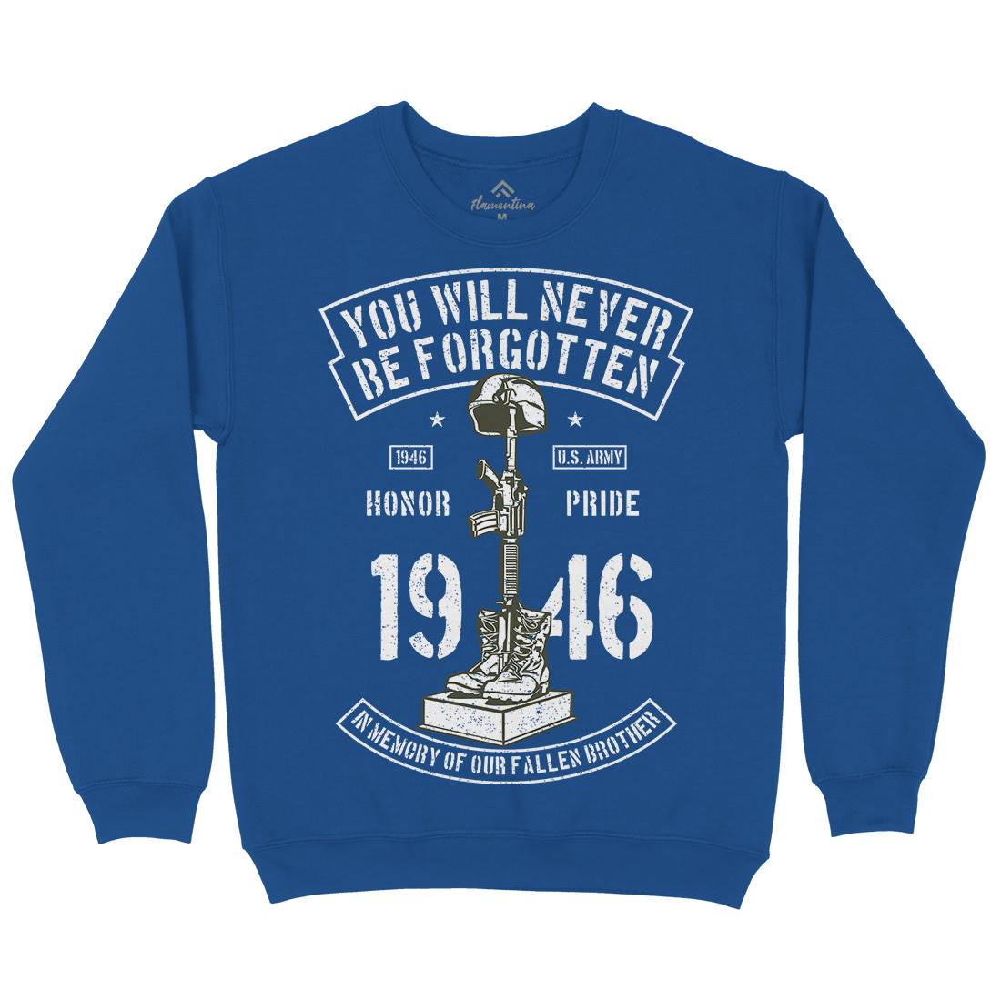 You Will Never Be Forgotten Kids Crew Neck Sweatshirt Army A800