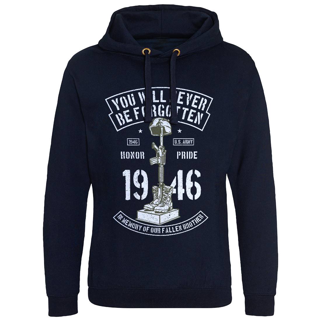 You Will Never Be Forgotten Mens Hoodie Without Pocket Army A800