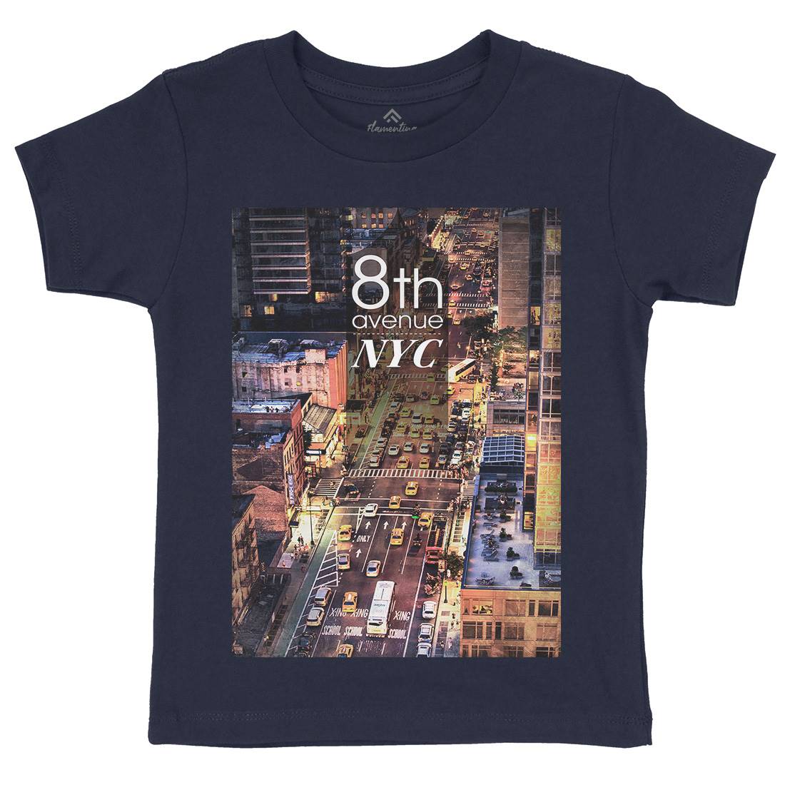8Th Avenue Nyc Kids Organic Crew Neck T-Shirt Art A801