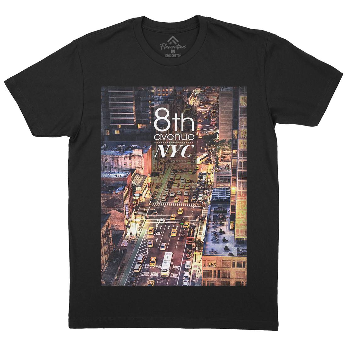 8Th Avenue Nyc Mens Crew Neck T-Shirt Art A801