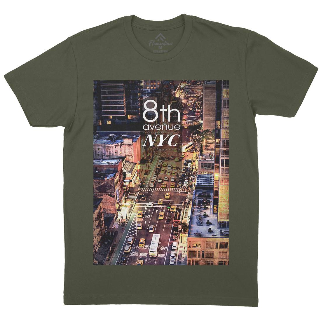8Th Avenue Nyc Mens Crew Neck T-Shirt Art A801