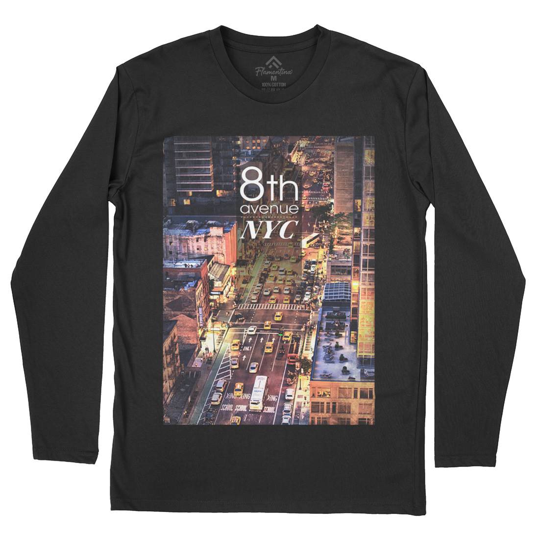 8Th Avenue Nyc Mens Long Sleeve T-Shirt Art A801