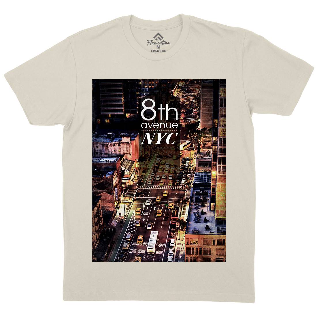 8Th Avenue Nyc Mens Organic Crew Neck T-Shirt Art A801